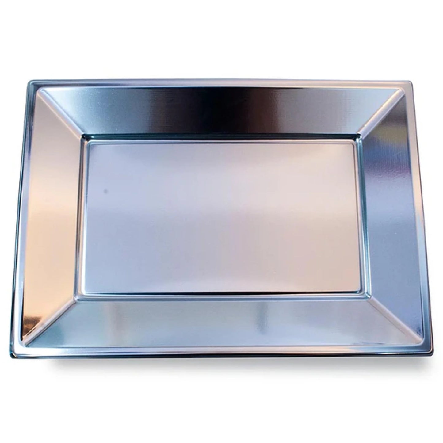 Set de 3 Bandejas Rectangulares Metalizadas Premium - 23x33cm - Dorada y Plateada