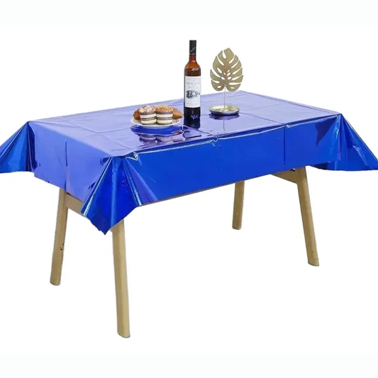 Mantel Plástico Metalizado Grande - 137x274cm - Colores