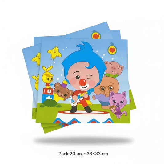 Set de 20 Servilletas de Cumpleaños Plim Plim