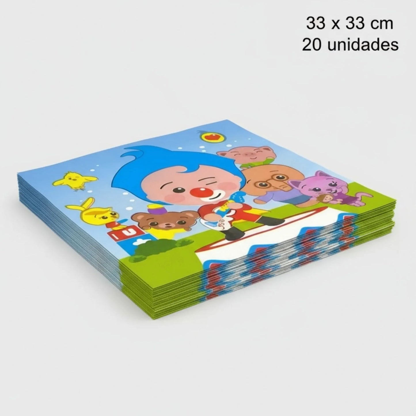 Set de 20 Servilletas de Cumpleaños Plim Plim