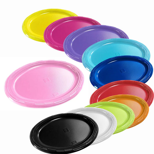 Pack 5 Bandejas Plásticas Ovaladas para Candy Bar - 30 x 23 cm