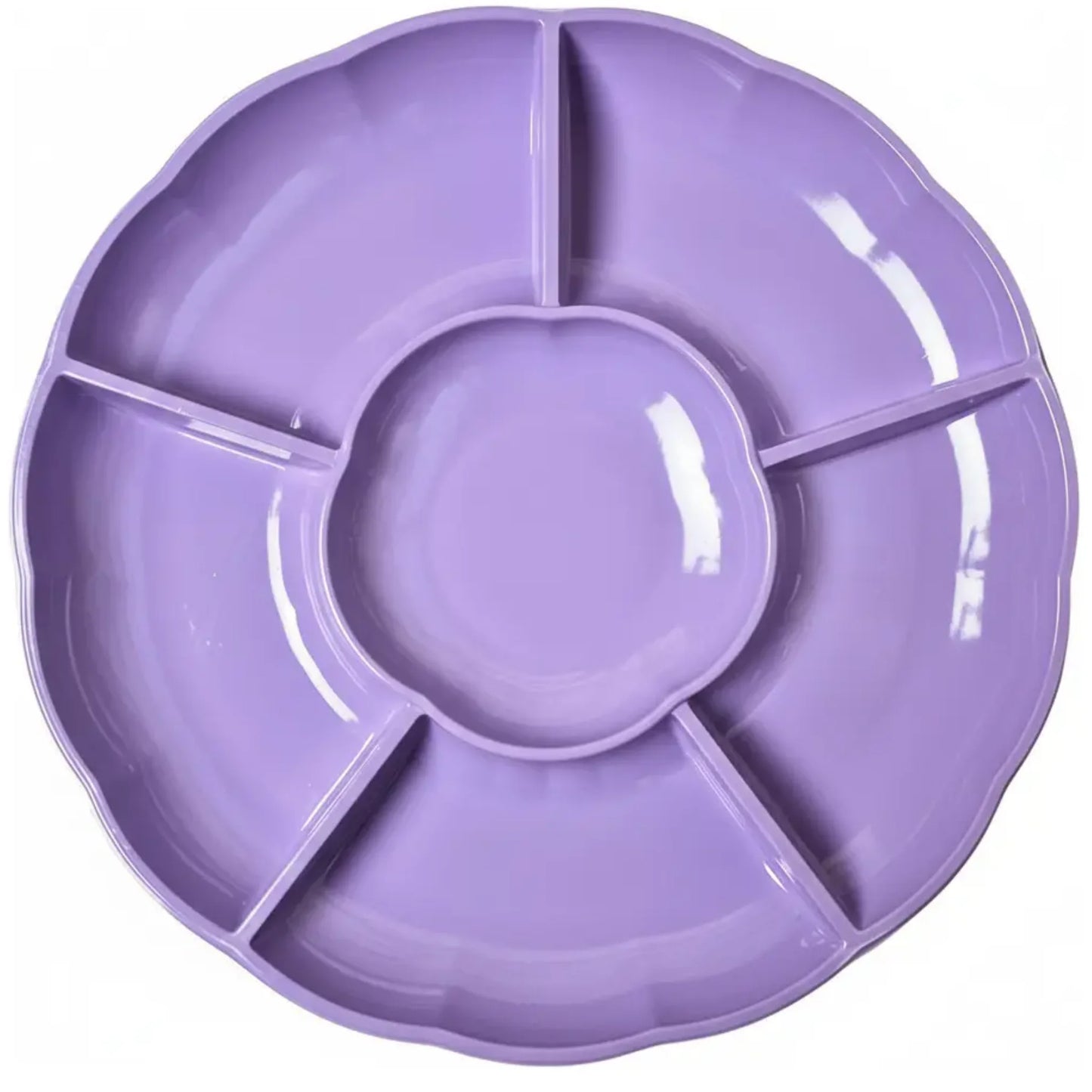 Set de 3 Bandejas Redondas estilo flor 30 cm - Acabado Mate para Candy Bar