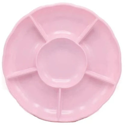 Set de 3 Bandejas Redondas estilo flor 30 cm - Acabado Mate para Candy Bar