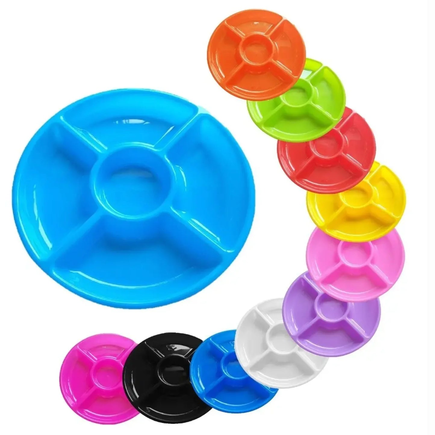 Set de 3 Bandejas Redondas estilo flor 30 cm - Acabado Mate para Candy Bar