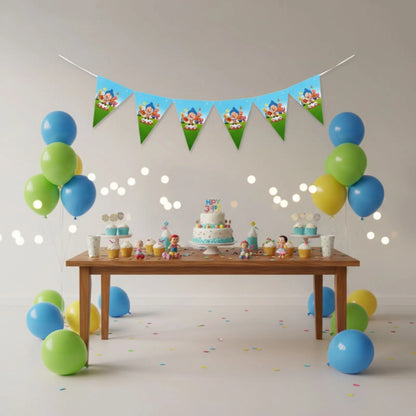 Banderín Plim Plim de Cumpleaños - Cartulina Premium 14 Piezas (5 Metros)