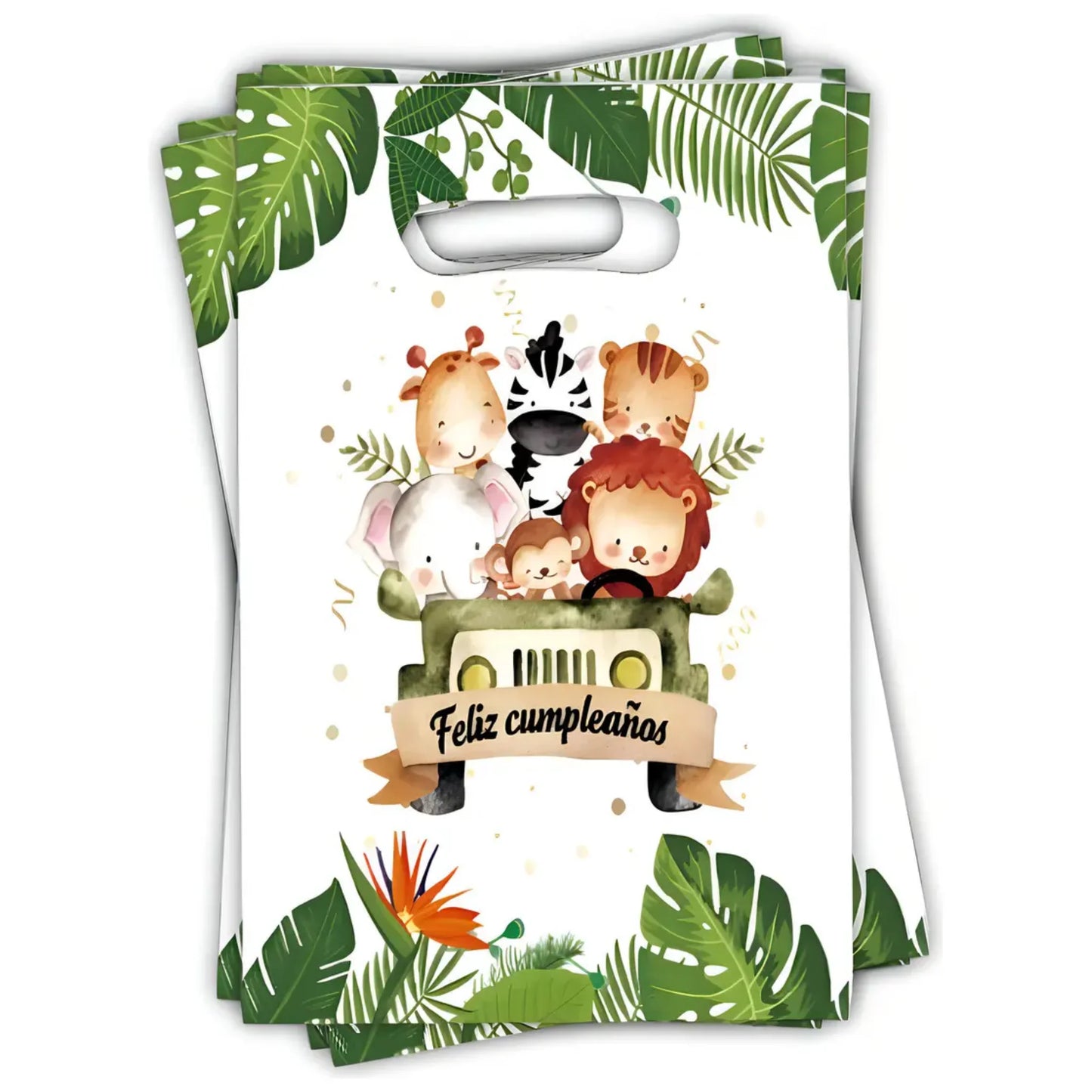 Kit de Cumpleaños Safari 57 Piezas | Decoración Completa para 10 Niños