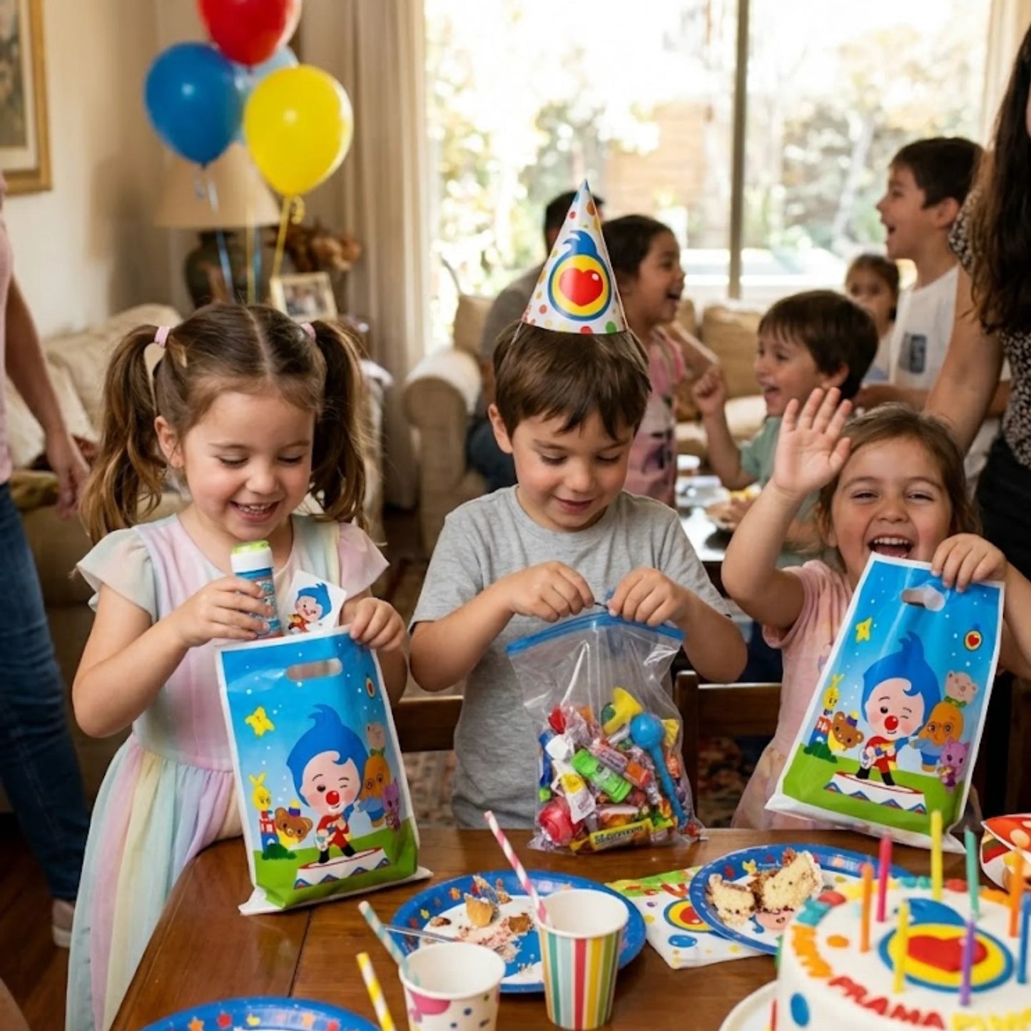 Set de 10 Bolsas para Dulces Plim Plim - 16.5 x 25 cm