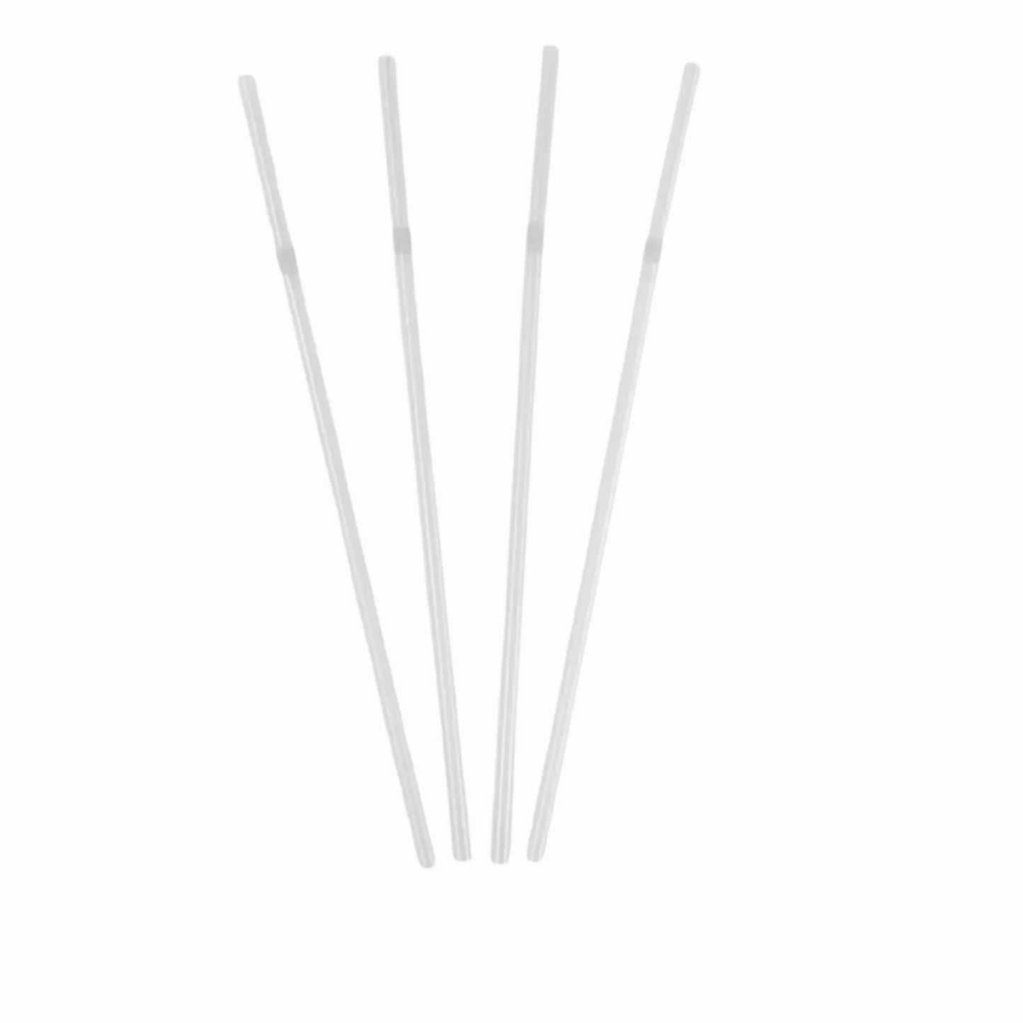Bombillas Flexibles de Plástico Negras, Transparentes y Colores Surtidos - 100 Piezas - 21 cm