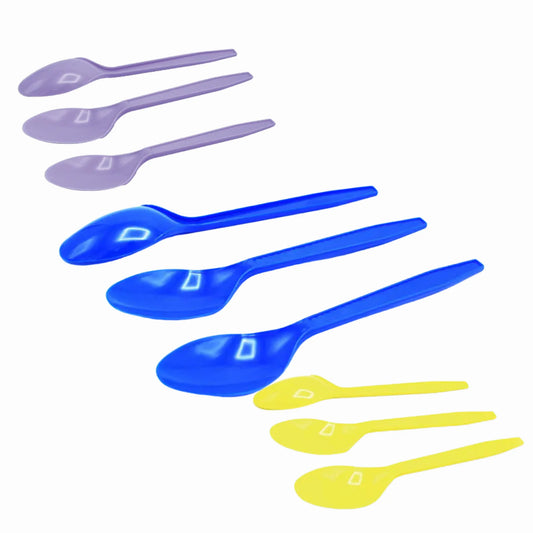 Cucharas Plásticas de Colores Vibrantes - Packs de 12 y 20 Unidades