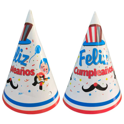 Gorros de Cumpleaños Plim Plim - Set de 6 Unidades