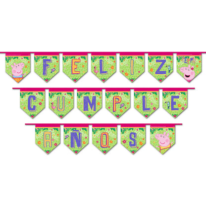 Guirnalda "Feliz Cumpleaños" Peppa Pig – 2,5 Metros