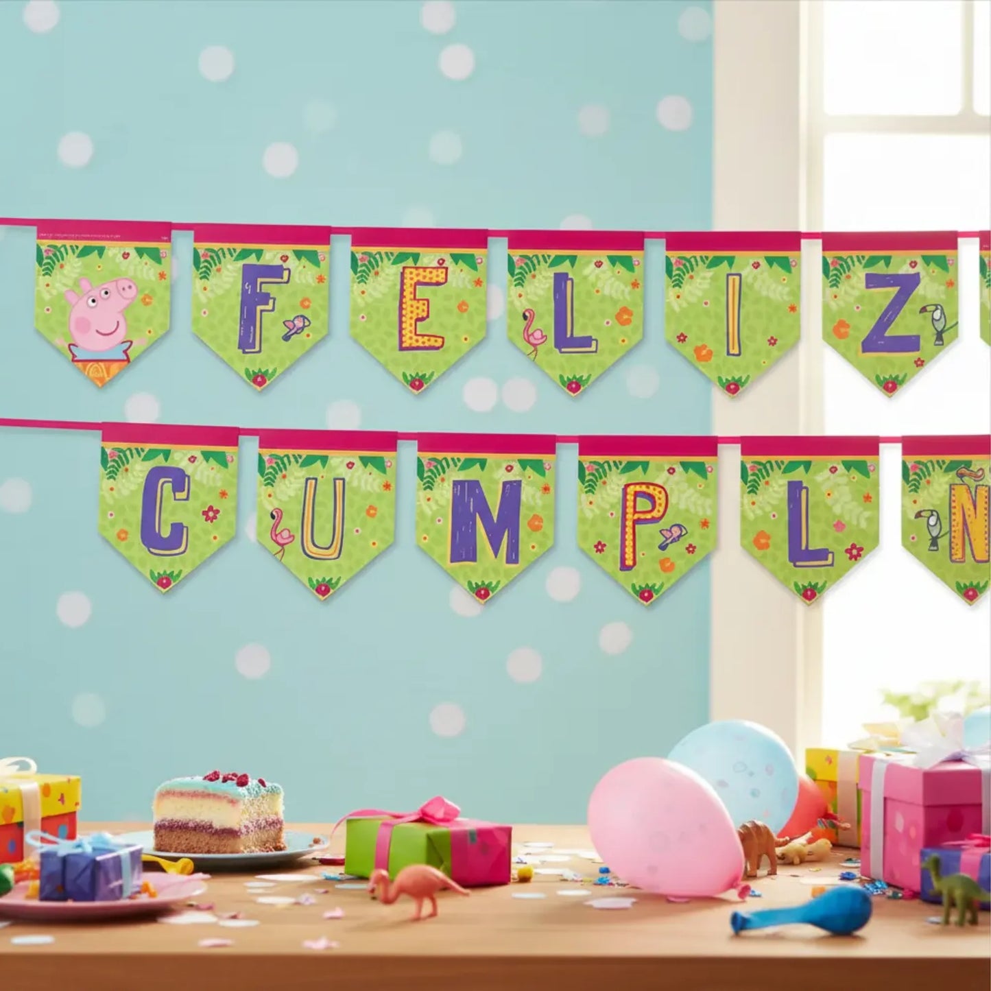 Guirnalda "Feliz Cumpleaños" Peppa Pig – 2,5 Metros