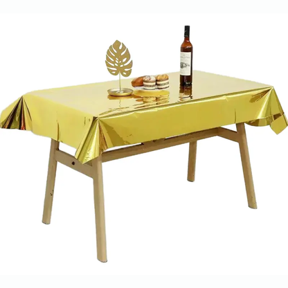 Mantel Plástico Metalizado Grande - 137x274cm - Colores