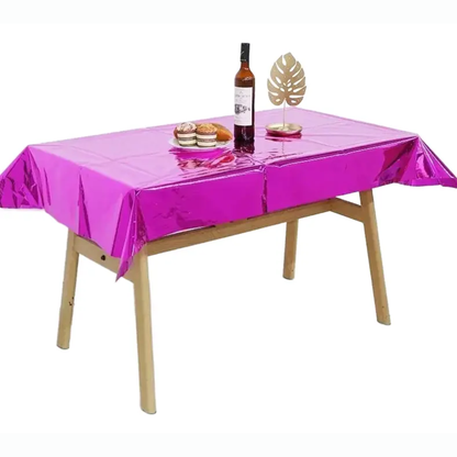 Mantel Plástico Metalizado Grande - 137x274cm - Colores