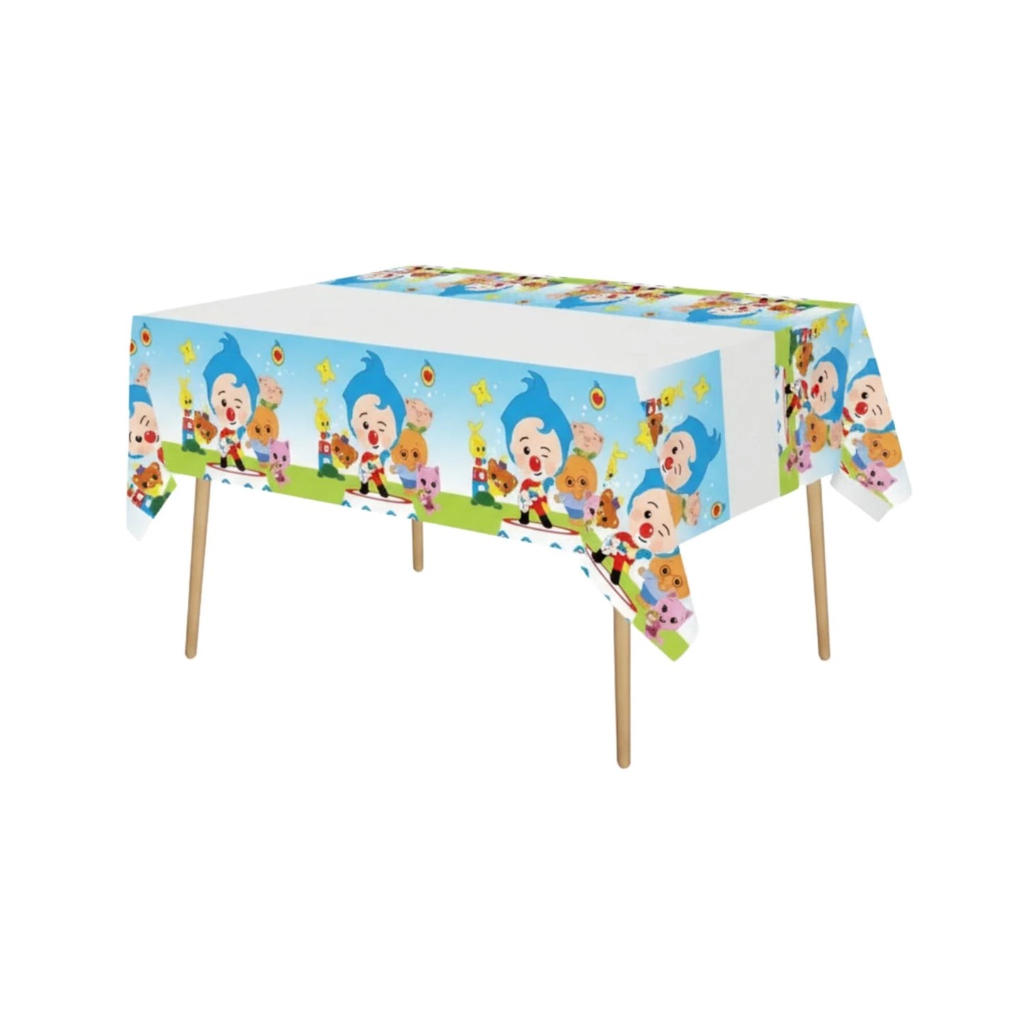 Mantel Plim Plim para Cumpleaños - Plástico Resistente 180x108 cm
