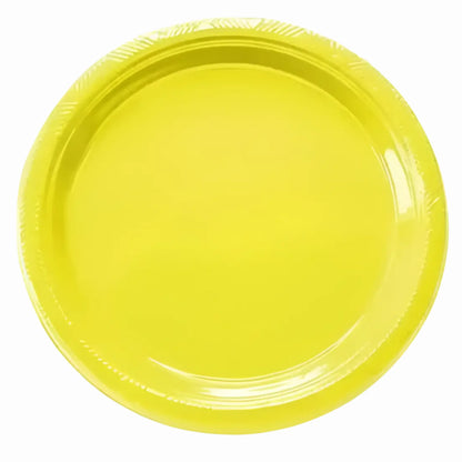 Set de 10 Platos Plásticos Reutilizables - 2 Tamaños y Colores