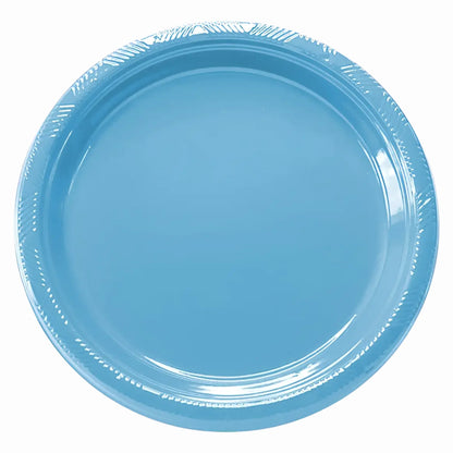 Set de 10 Platos Plásticos Reutilizables - 2 Tamaños y Colores