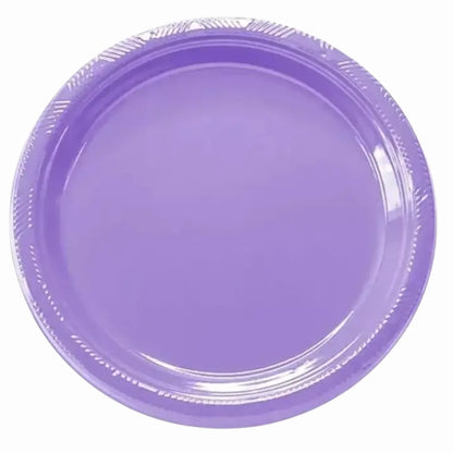 Set de 10 Platos Plásticos Reutilizables - 2 Tamaños y Colores
