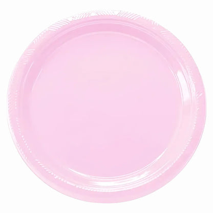 Set de 10 Platos Plásticos Reutilizables - 2 Tamaños y Colores