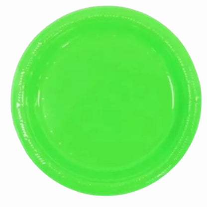 Set de 10 Platos Plásticos Reutilizables - 2 Tamaños y Colores