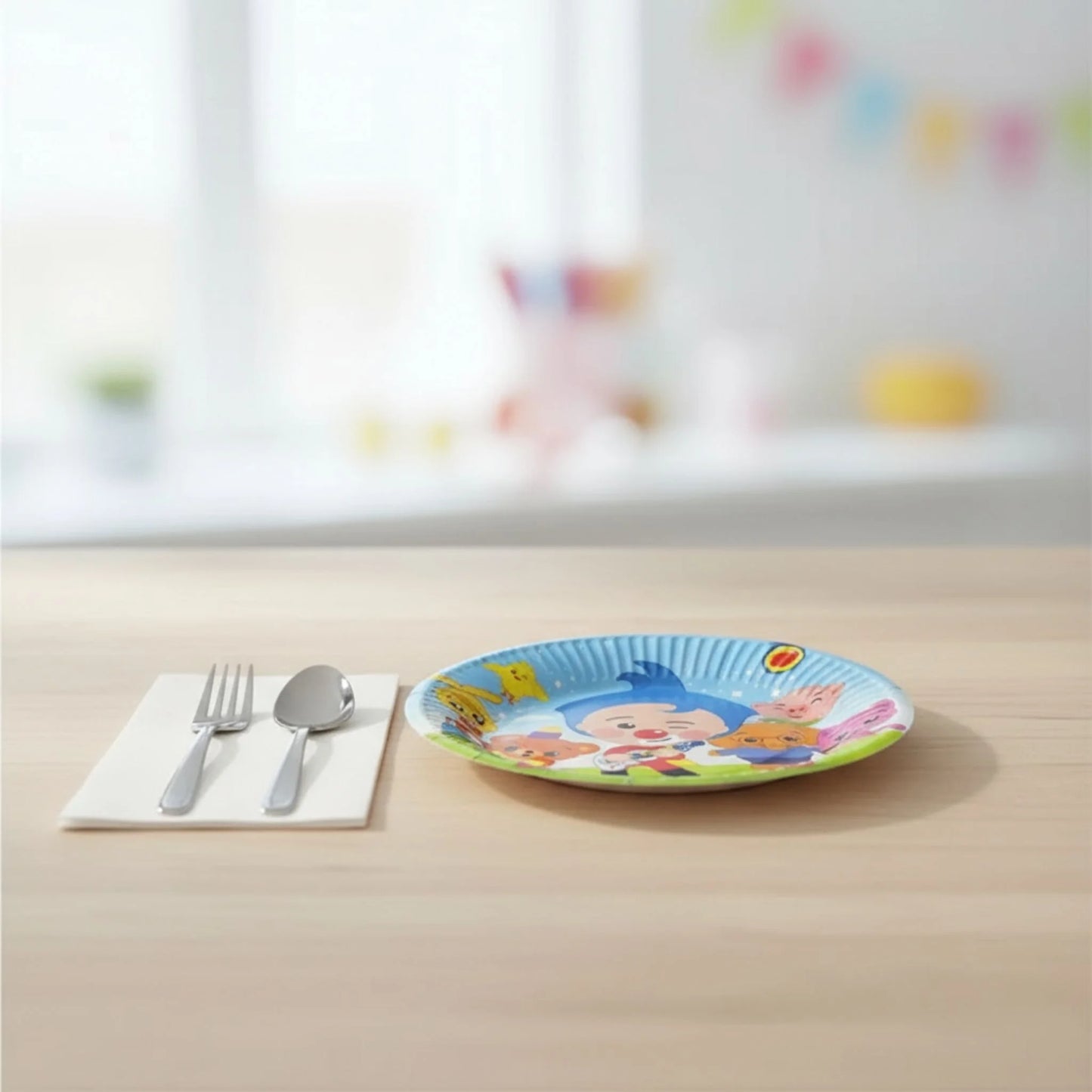 Set de 10 Platos de Cumpleaños Plim Plim - Grandes (23 cm)