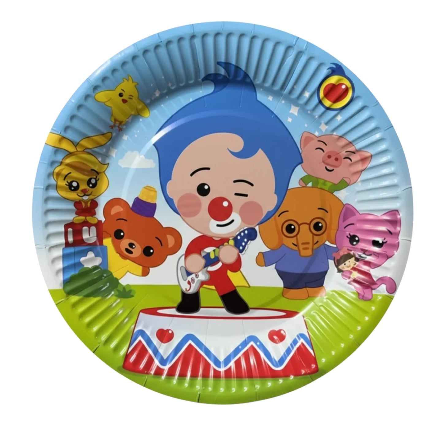 Set de 10 Platos de Cumpleaños Plim Plim - 7" (18 cm)