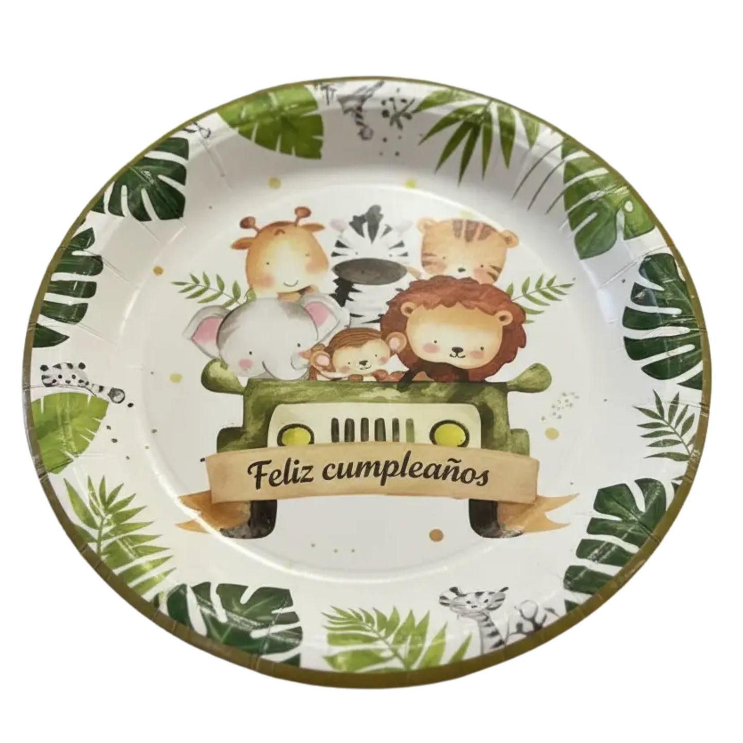 Kit de Cumpleaños Safari 57 Piezas | Decoración Completa para 10 Niños