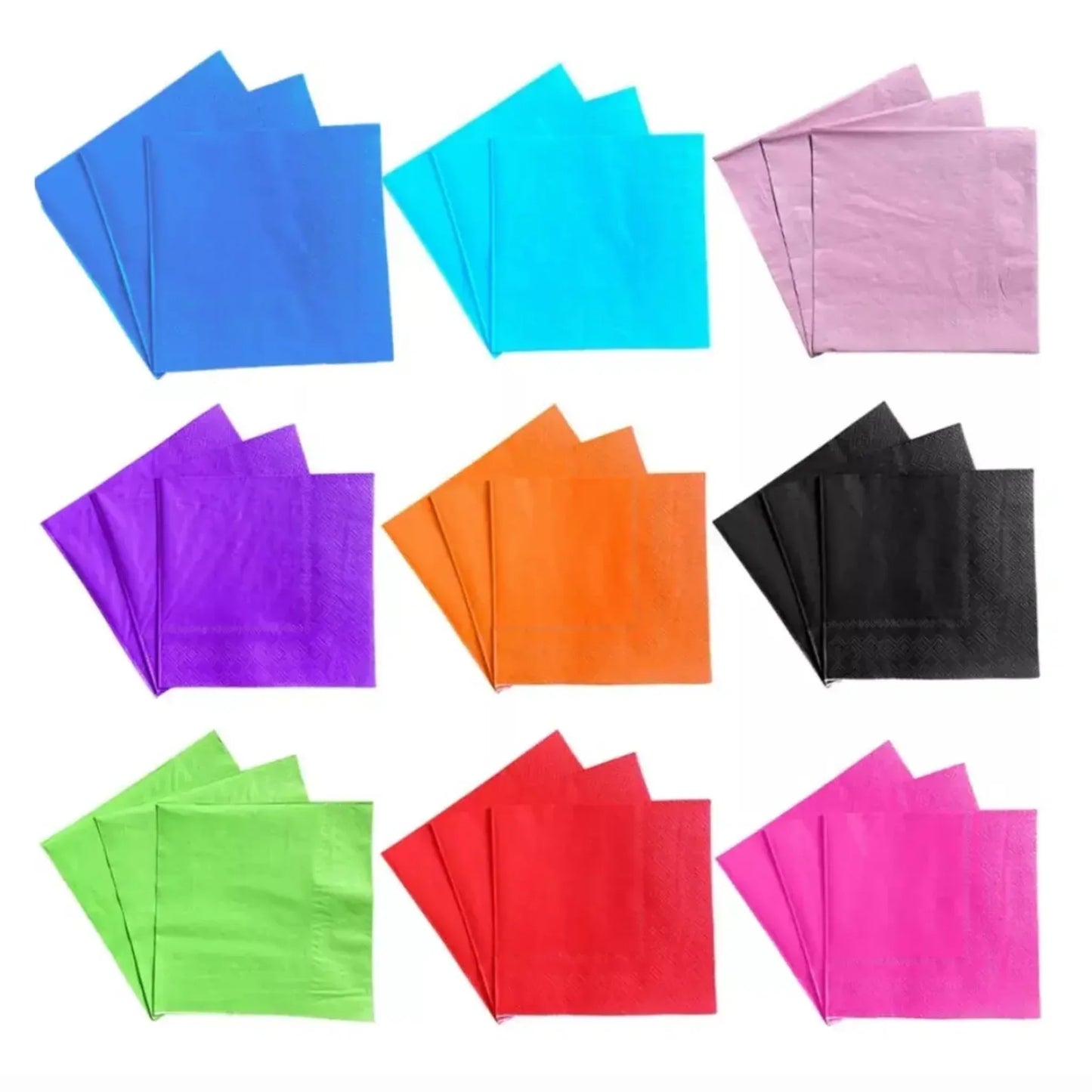 Servilletas De Colores Vibrantes - 33x33 Cm - Pack de 16 Unidades