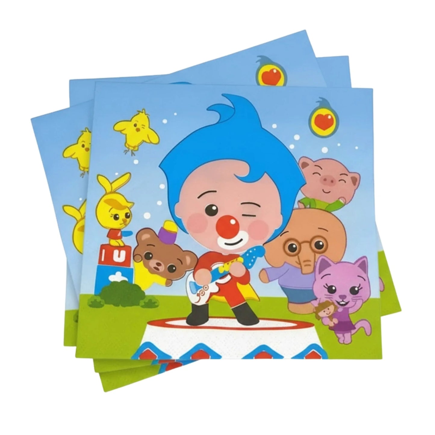 Set de 20 Servilletas de Cumpleaños Plim Plim