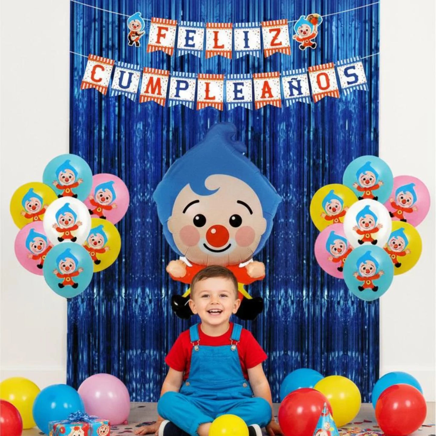 Pack de Decoración de Cumpleaños Plim Plim - Set de 17 Piezas