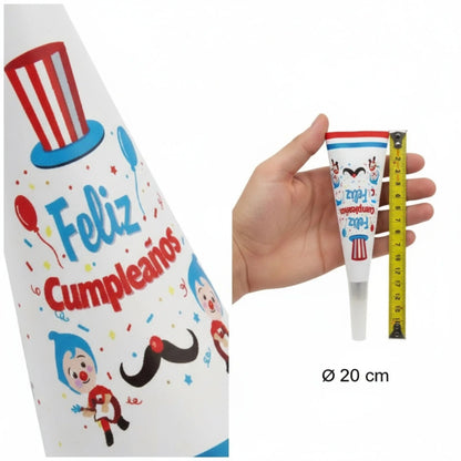 Set de 6 Cornetas de Cumpleaños Plim Plim