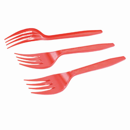 Tenedores Plásticos de Colores Vibrantes - Packs de 12 y 20 Unidades