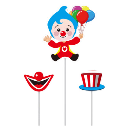 Set Topper para Torta Plim Plim con Globos - 3 Piezas
