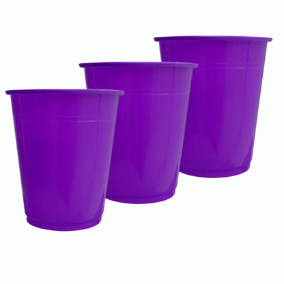 Set de Vasos Plásticos Reutilizables - Colores y Tamaños Variados