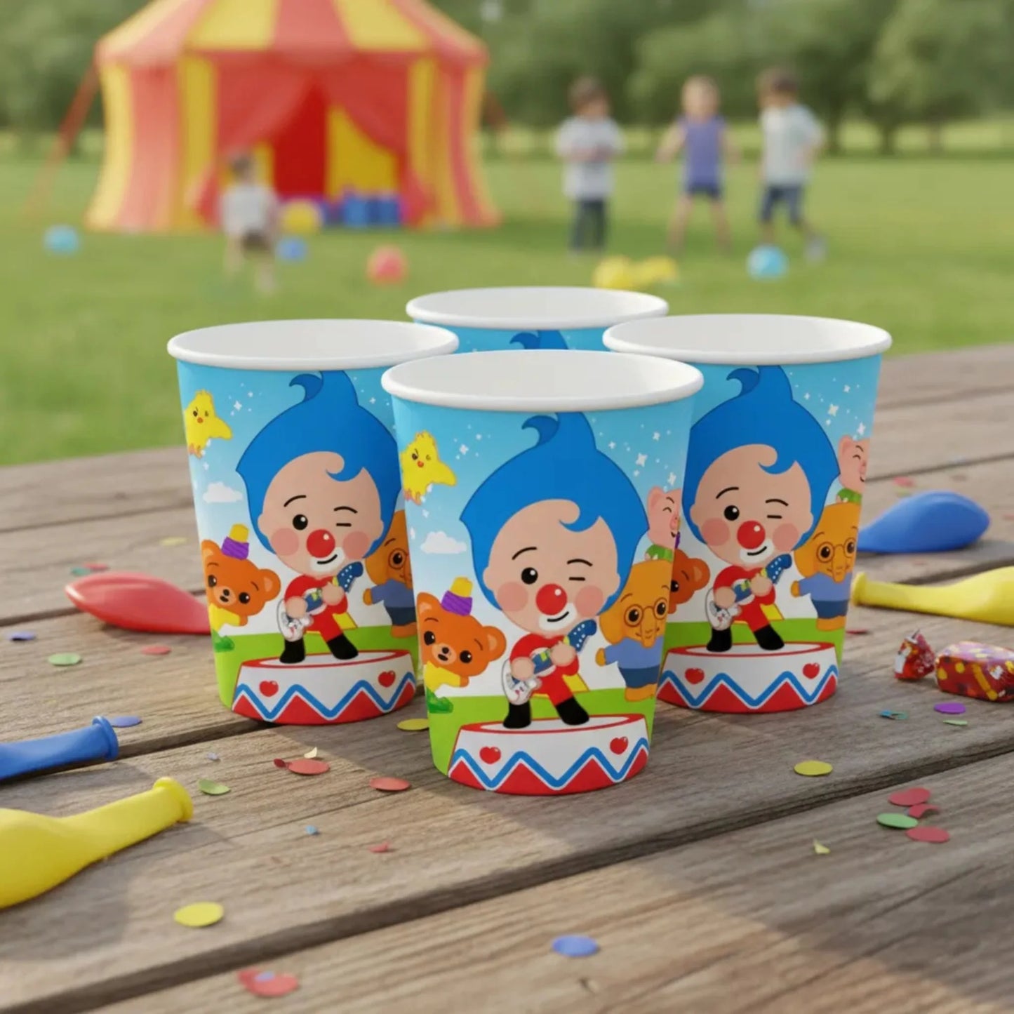 Set de 10 Vasos Plim Plim para Cumpleaños