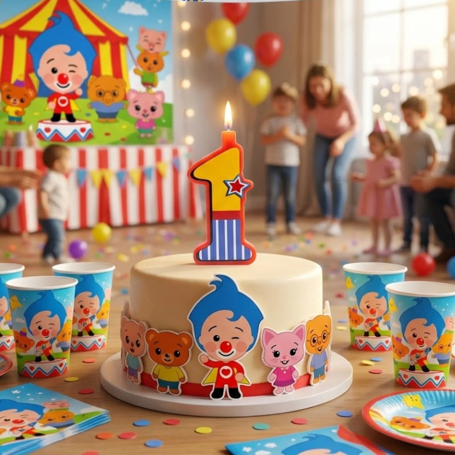 Vela de Cumpleaños Plim Plim Número 1