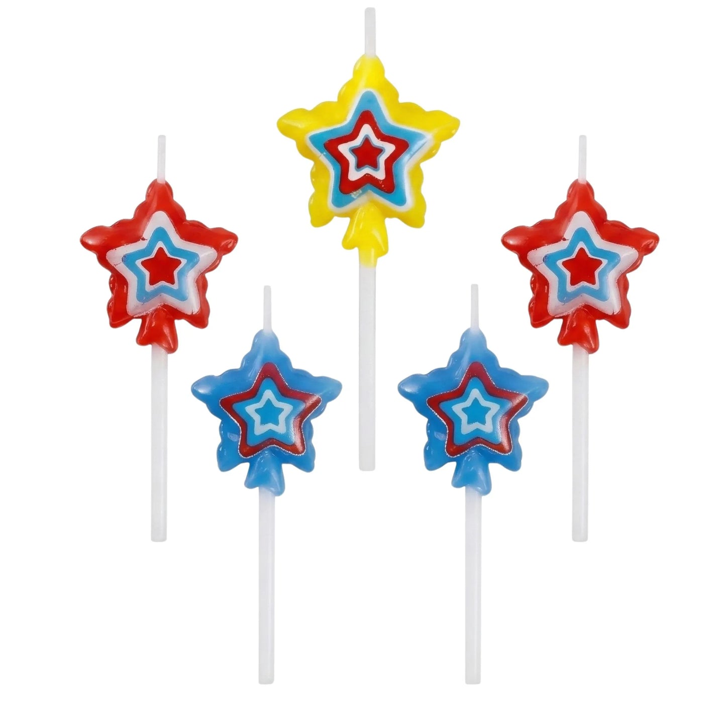 Velas de Cumpleaños Estrellas Plim Plim - Set de 5 Unidades