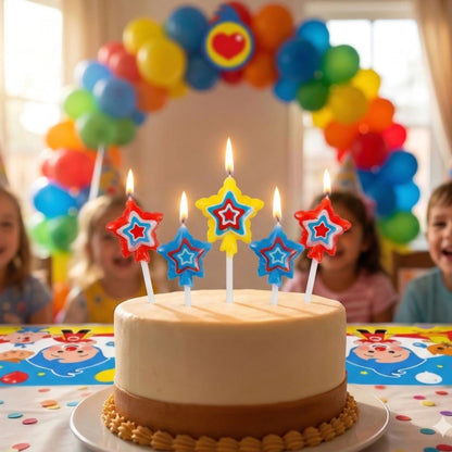 Velas de Cumpleaños Estrellas Plim Plim - Set de 5 Unidades