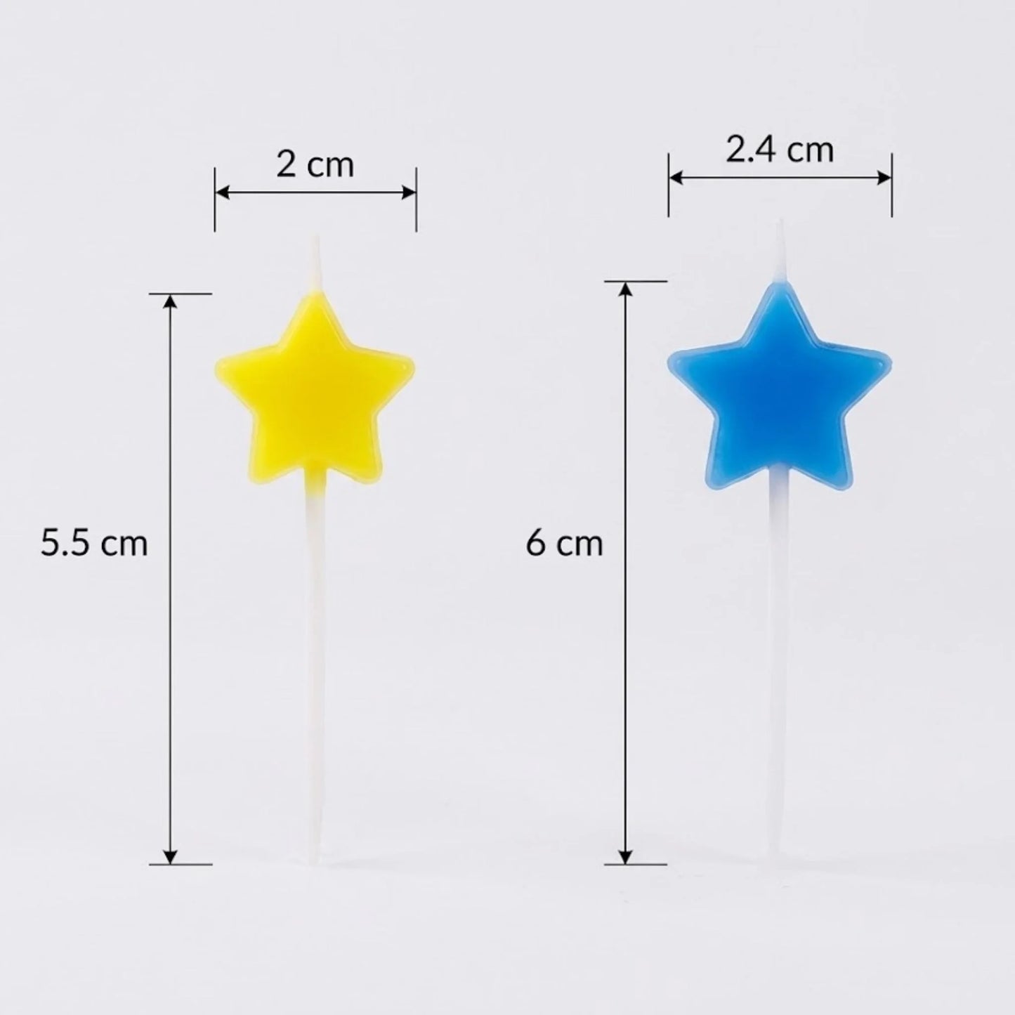 Set de 6 Velas de Cumpleaños Estrella Plim Plim