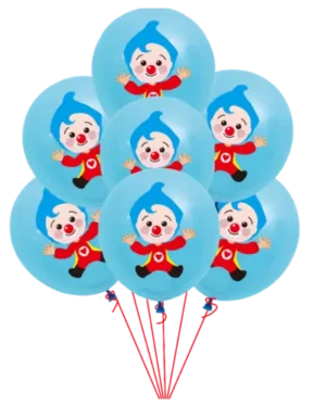Globos de Látex Plim Plim Celeste  25 piezas, 30 cms