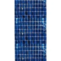 Cortina de cuadros azul