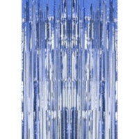 Cortina Tiras Metalizada Azul 1x 2 M