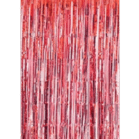 Cortina de tira Metalizada Roja