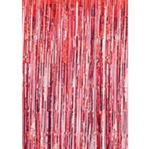 Cortina de tira Metalizada Roja