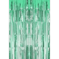 Cortina de tira Metalizada Verde