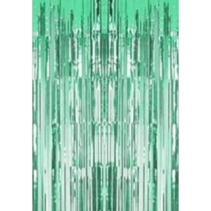 Cortina de tira Metalizada Verde