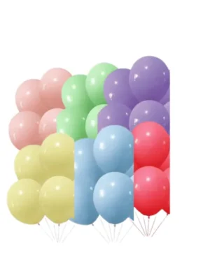 Globos Pastel Surtidos x 23 cm x 10 Piezas