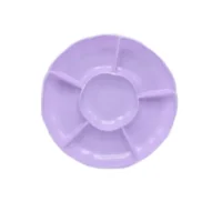 Bandeja plástica flor lila, 3 piezas