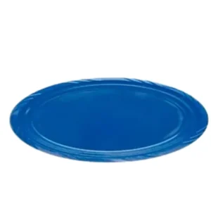 Bandeja plástica ovalada azul, 5 piezas