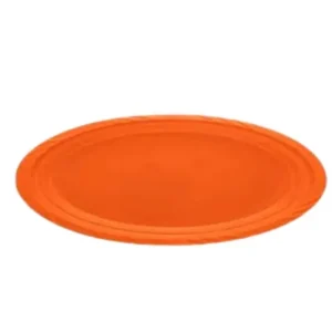 Bandeja plástica ovalada naranja, 5 piezas